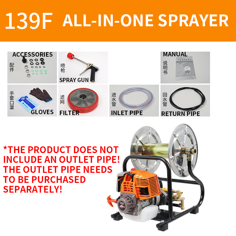 Farming Agriculture Tools - Pulverizador Integrado Roll-and-Tube 139F/140F, Ferramenta Agrícola