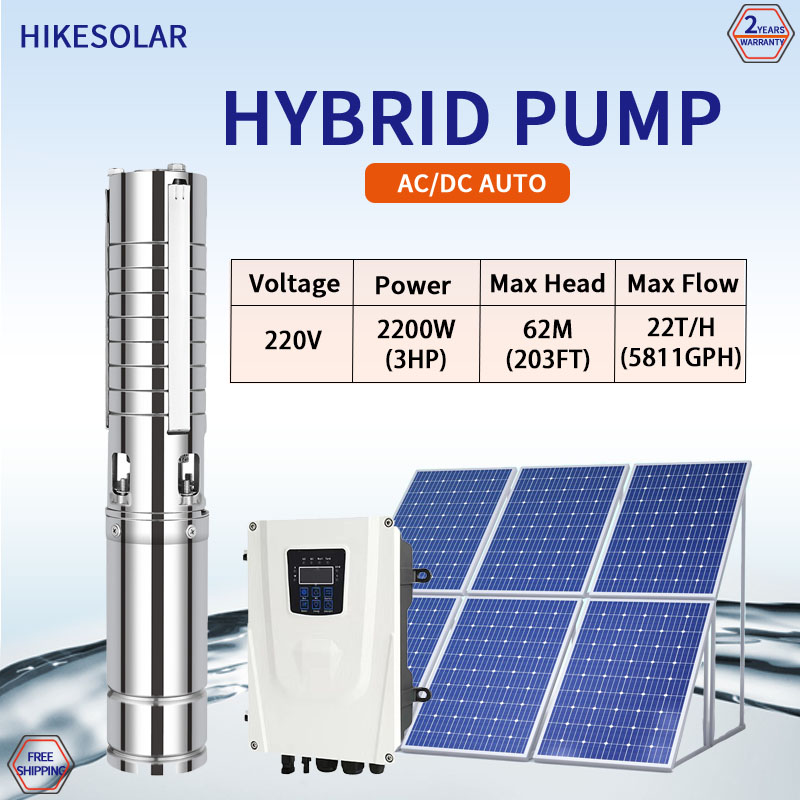Bomba híbrida dc ac movida a e - Farming Pump For Agriculture avaliação e preço