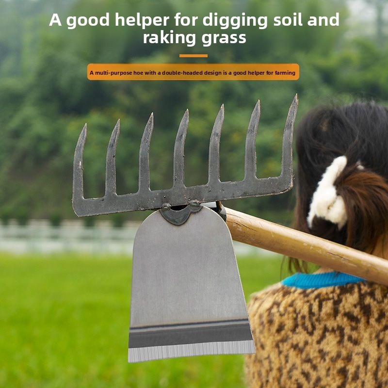 Enxada e Rastelo de Dupla Funç - Soil Tilling Cultivator avaliação e preço