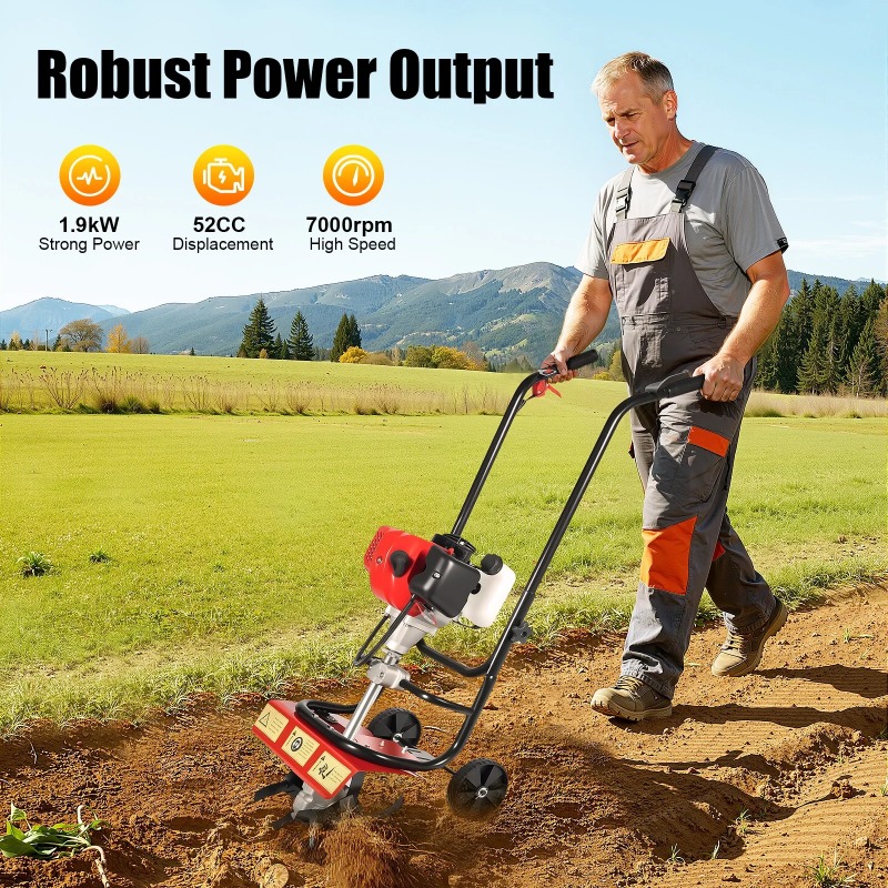 Cultivador de Jardim Tiller 52 - Soil Tilling Cultivator avaliação e preço